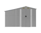 vidaXL Garden Shed Grey 277x279x179 cm Galvanised Steel