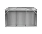 vidaXL Garden Shed Grey 277x279x179 cm Galvanised Steel