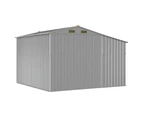 vidaXL Garden Shed Grey 277x279x179 cm Galvanised Steel