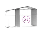 vidaXL Garden Shed Grey 277x279x179 cm Galvanised Steel