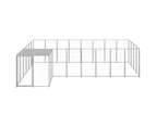 vidaXL Dog Kennel Silver 10.89 m² Steel