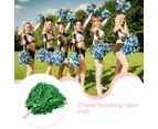 Green Cheerleading Pom Poms With Straight Handle For Kindergarten And Elementary School Students Aerobics Dancing School Sports Game(About 25Cm)