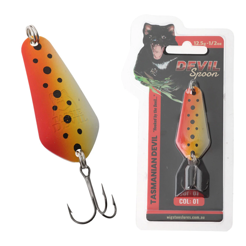 Tasmanian Devil Devil Spoon 01 12.5g Brown Trout