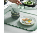 Food Cover Dense Mesh Design 180 Degree Rotatable Simple Iron Food Screen With Handle For Home Dining Room Green Rectangle Large