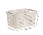 Plastic Storage Baskets - Small Pantry Organizer Basket Bins - Household Organizers With Cutout Handles