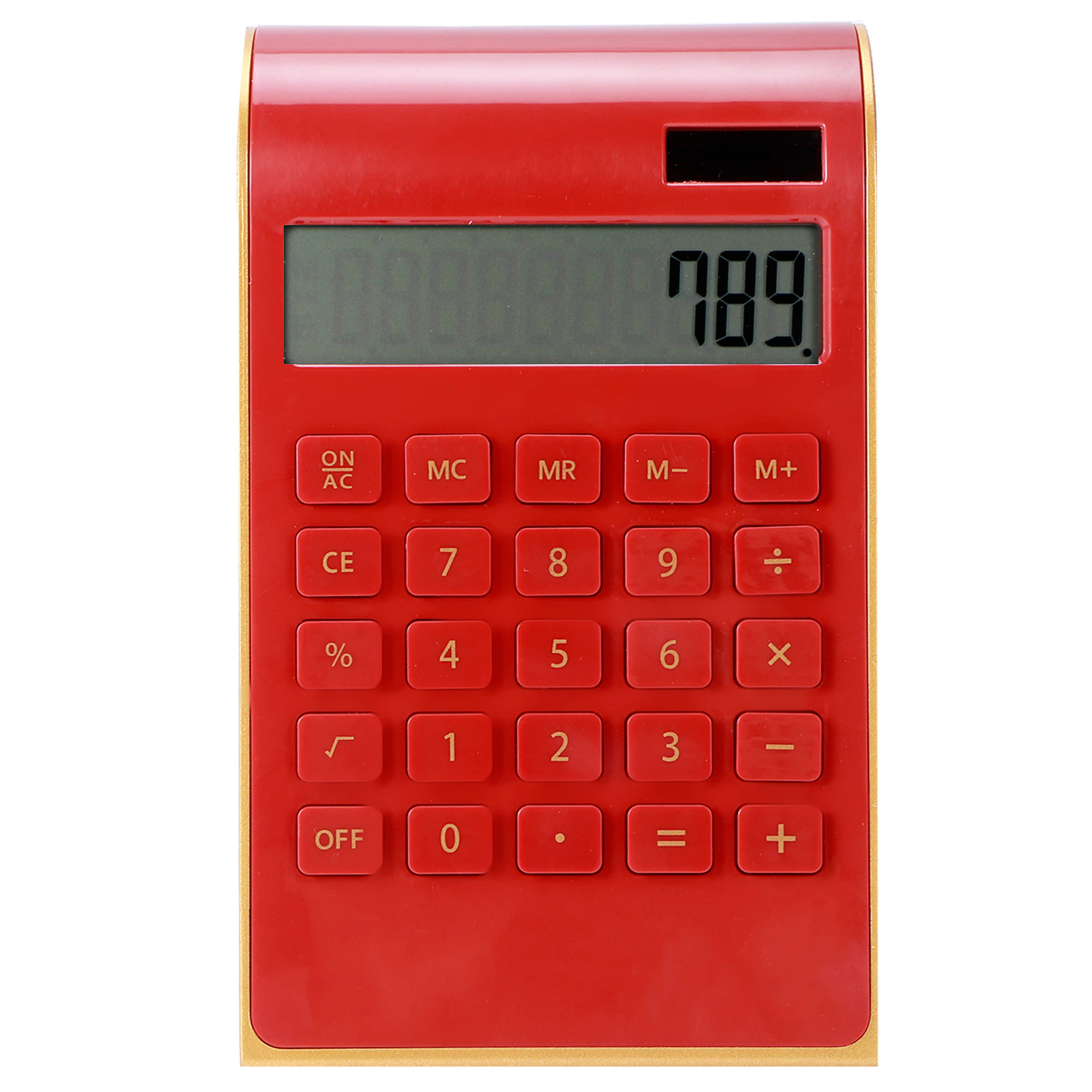 Portable 10 Digits Calculator Ultra Thin Solar Power Calculator For Home Office Business Lcd Displayred