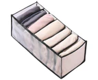 Clothes Compartment Storage Box Wardrobe Foldable Clothes Organizer With Mesh Separation 9 Grid For T Shirt Black