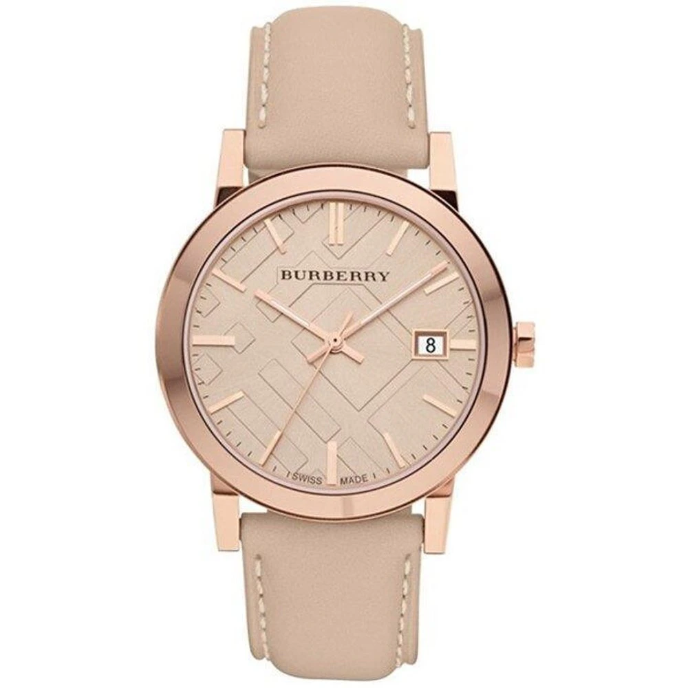 Burberry BU9014 Tan Dial Leather Strap Women's Watch