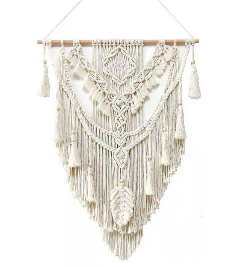 Large Lovingly Handmade Boho Chic Macrame Tassel Wall Hanging