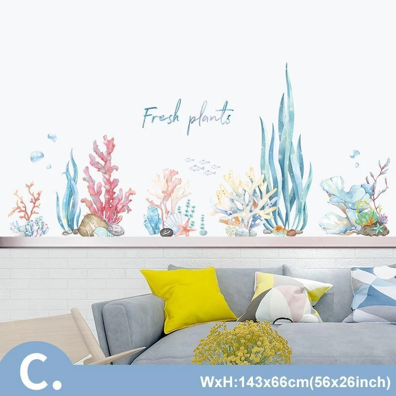 Large Humpback Whale Wall Stickers For Nursery - C