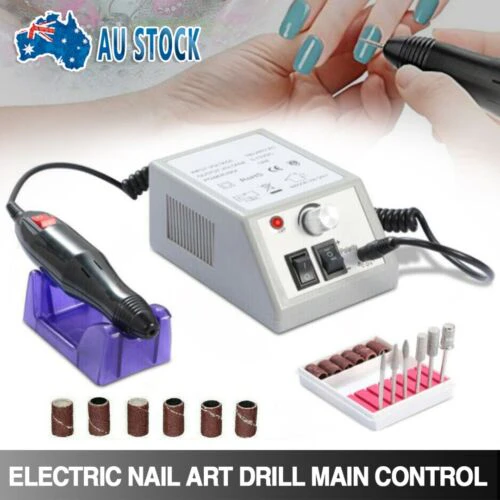 Professional Electric Nail Drill Machine Nails File Manicure Low Noise Grey UK