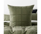 Harper Home Grace Quilt Cover set | Khaki Green