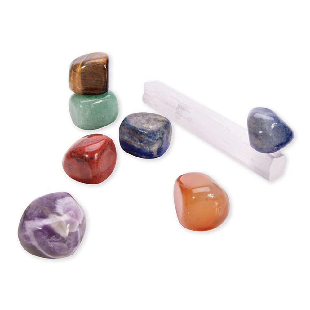 7pc Isgift Crystal Chakra Set Meditation/Heal Crystal Stones Rocks All Natural