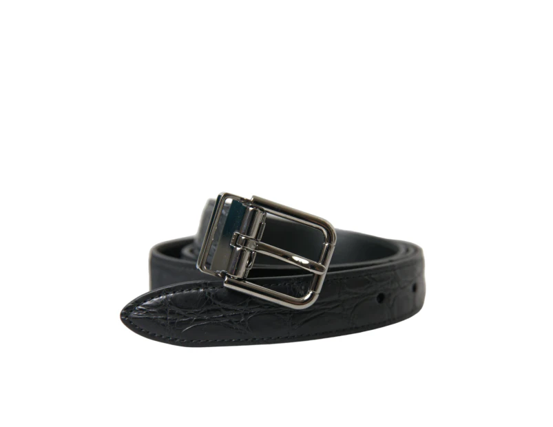 Dolce & Gabbana Elegant Leather Belt with Metal Buckle