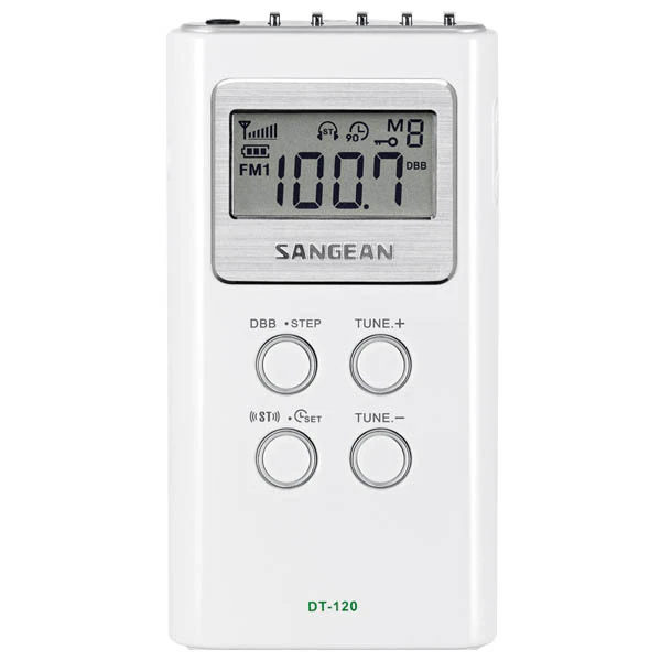 Sangean DT-120 Pocket Analogue Radio - White