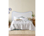 Linen House Nimes White Linen Coverlet