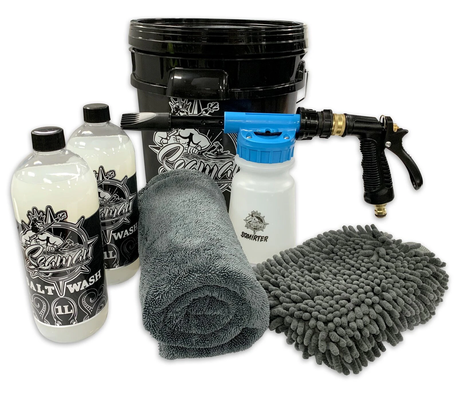 Seaman Marine Love Me Buff Me Pack 2-Litre Boat Detailing Wash Kit Jet Ski PWC