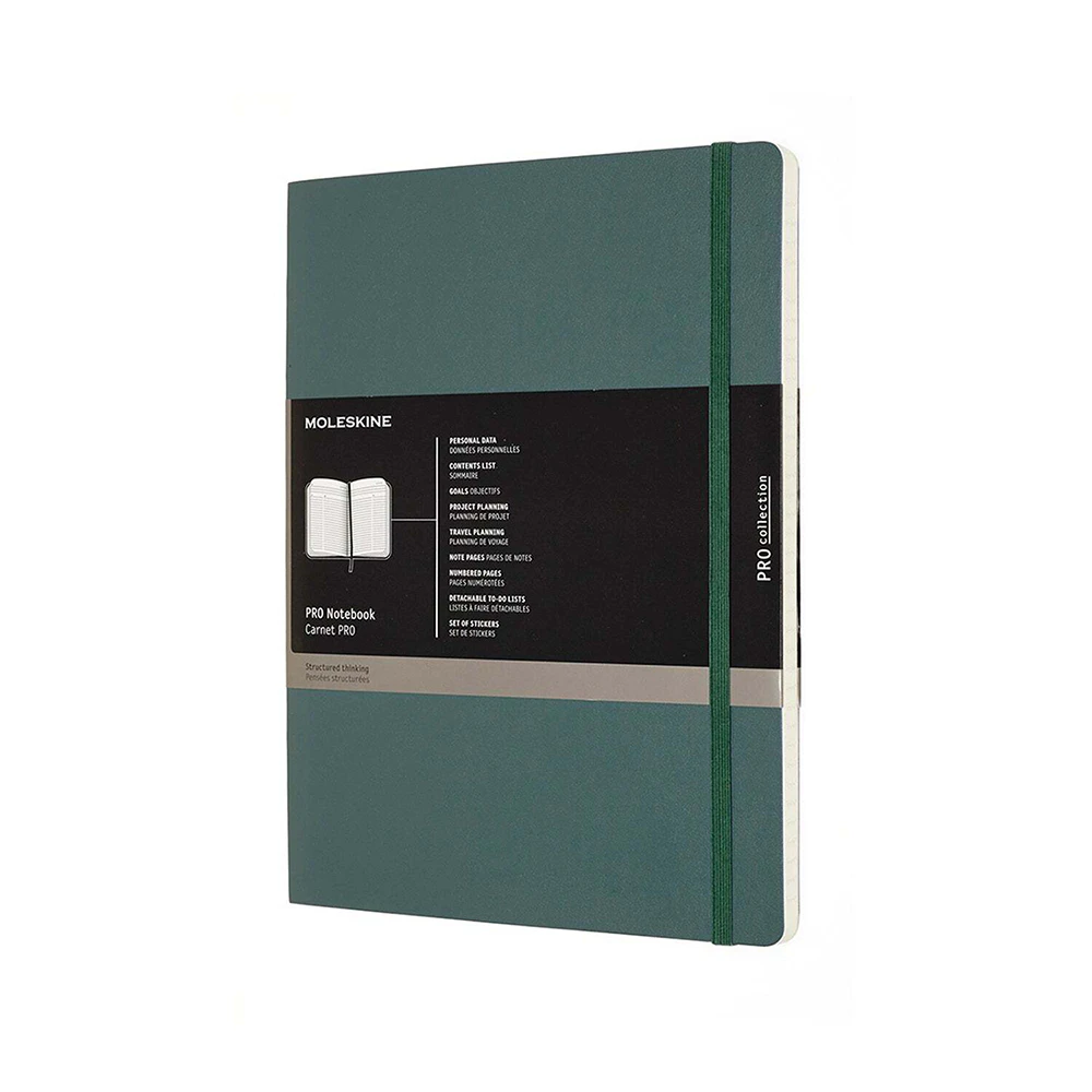 Moleskine Professional Soft Cover Writing Notebook/Journal Forest Green XL