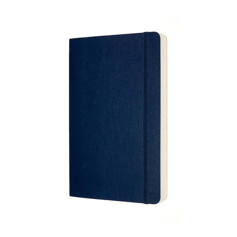 Moleskine Classic Soft Cover Writing Notebook Expanded Plain Sapphire Blue Large