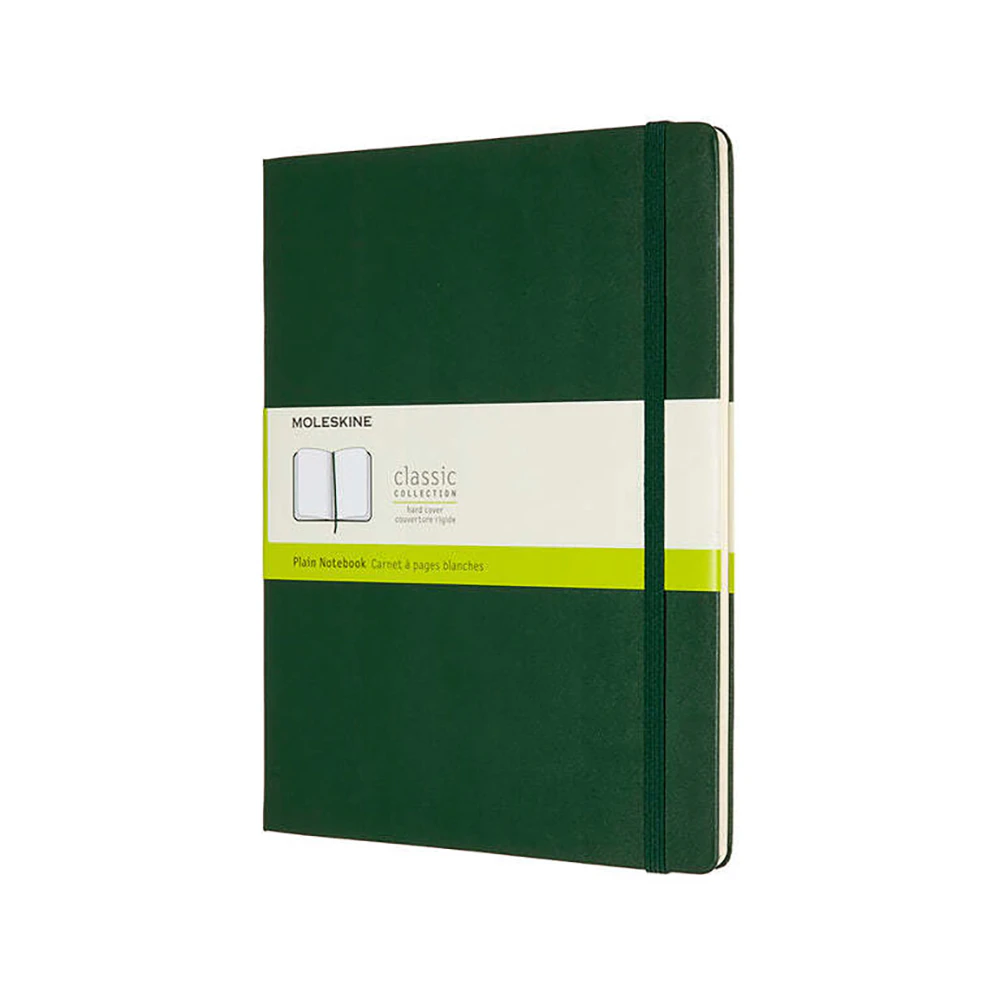 Moleskine Classic Hardcover Writing Notebook Stationery Plain Myrtle Green XL