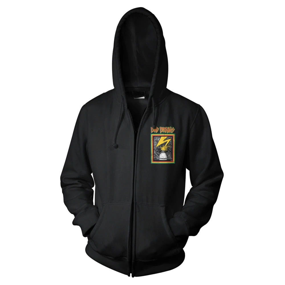 Bad Brains Unisex Zipped Hoodie: Bad Brains (back print)