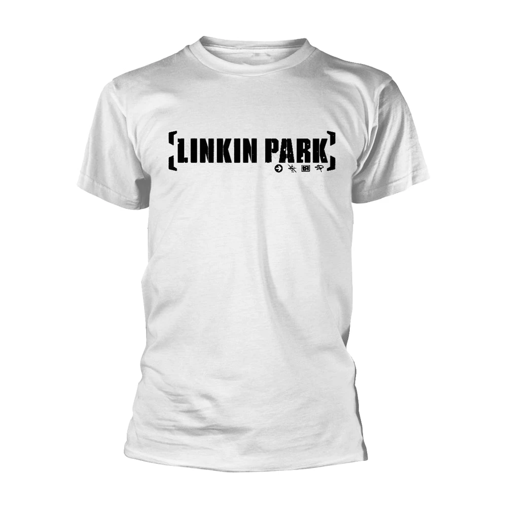 Linkin Park T Shirt Bracket Band Logo Symbols  Official Mens - White