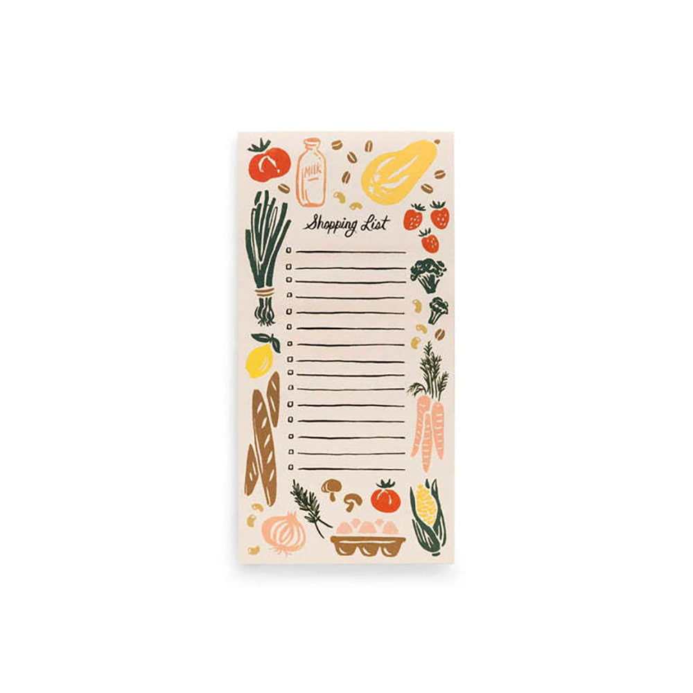 Rifle Paper Co 20cm Shopping Pad Grocery Check List Maker Corner Store 65-Sheets