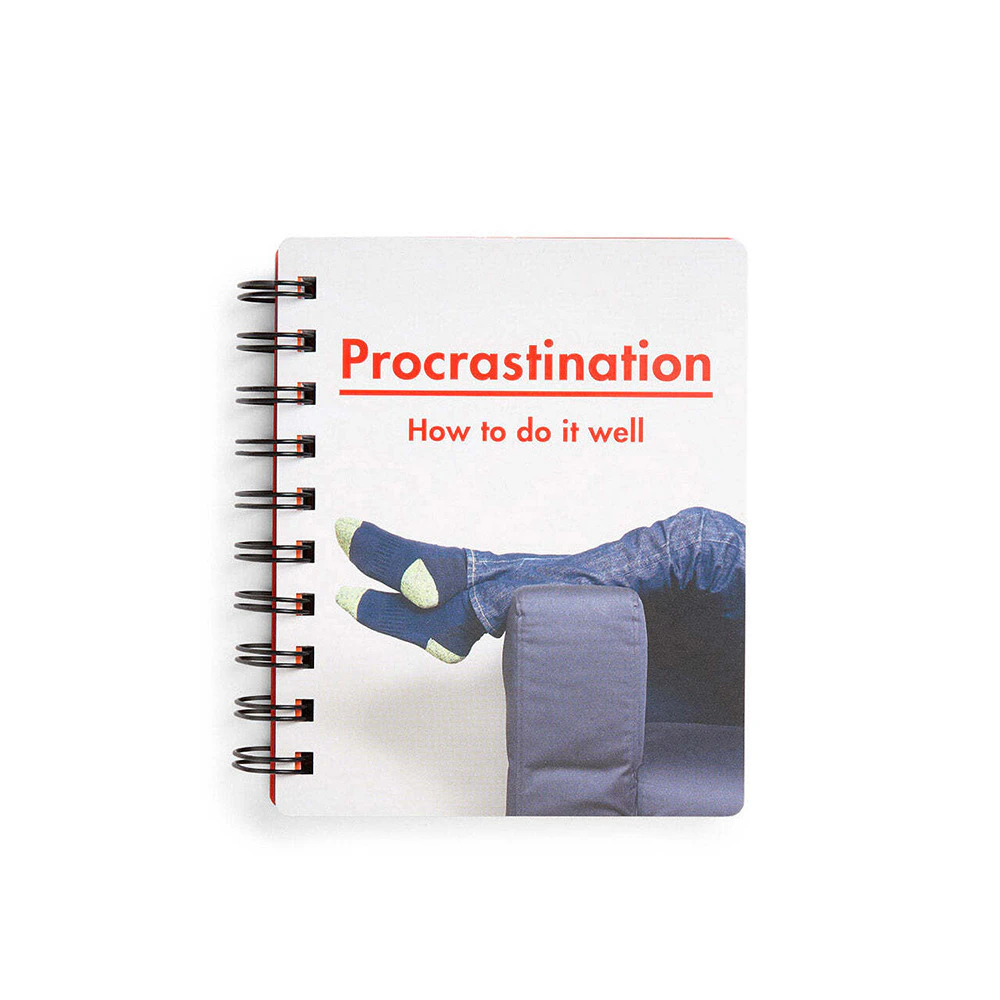 The School Of Life 14cm Procrastination Flip Book Fun Game Wire Bound 62-Pages