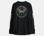 Salty Crew Men's Blue Crabber Standard Long Sleeve Tee / T-Shirt / Tshirt - Black