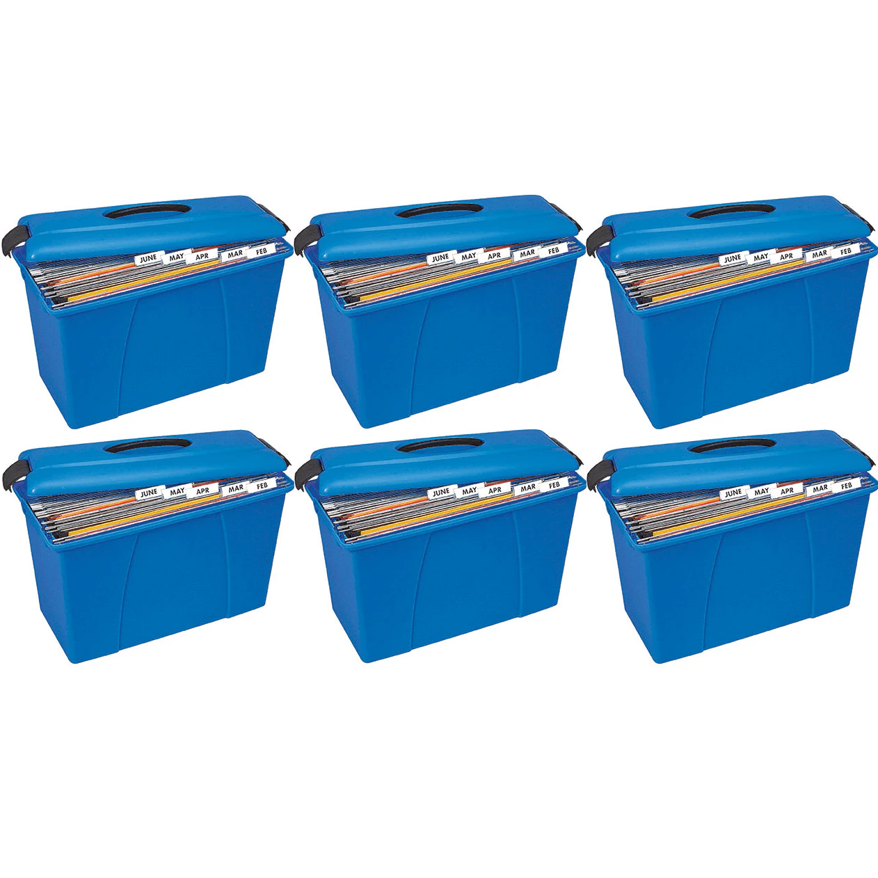 Crystalfile Carry Case Blue With Black Trim 6 Pack Bulk