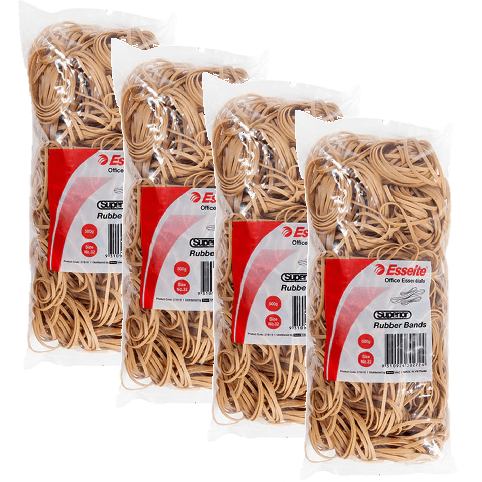 Esselte Superior Rubber Bands Size No.32 500g Bag Pack 4