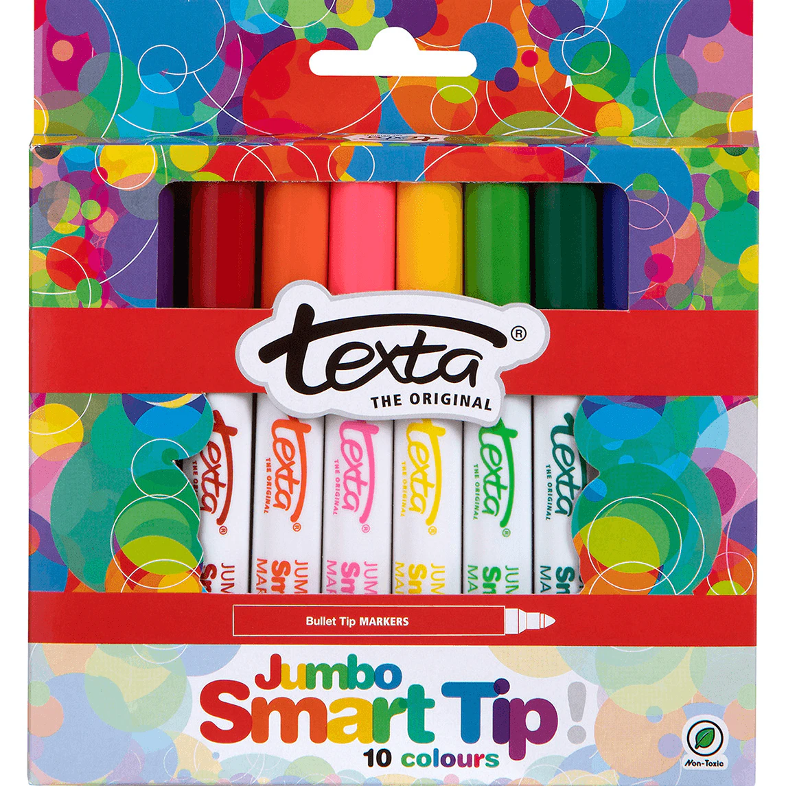 Texta Jumbo Smarttip Colouring Markers Assorted Pack 10 Smart Tip