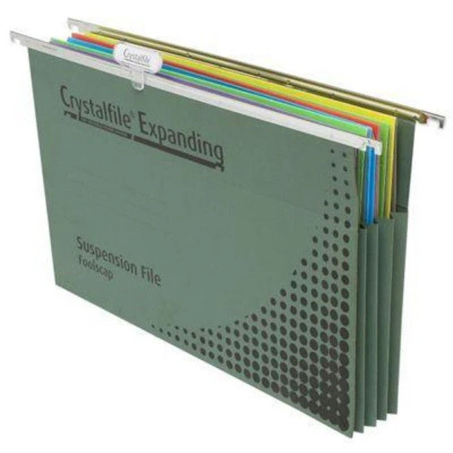 Crystalfile Suspension Files Expanding Complete Foolscap Box 10