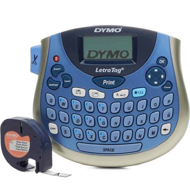 Dymo Letratag 100t Label Maker Printer Handheld Labeller Blue