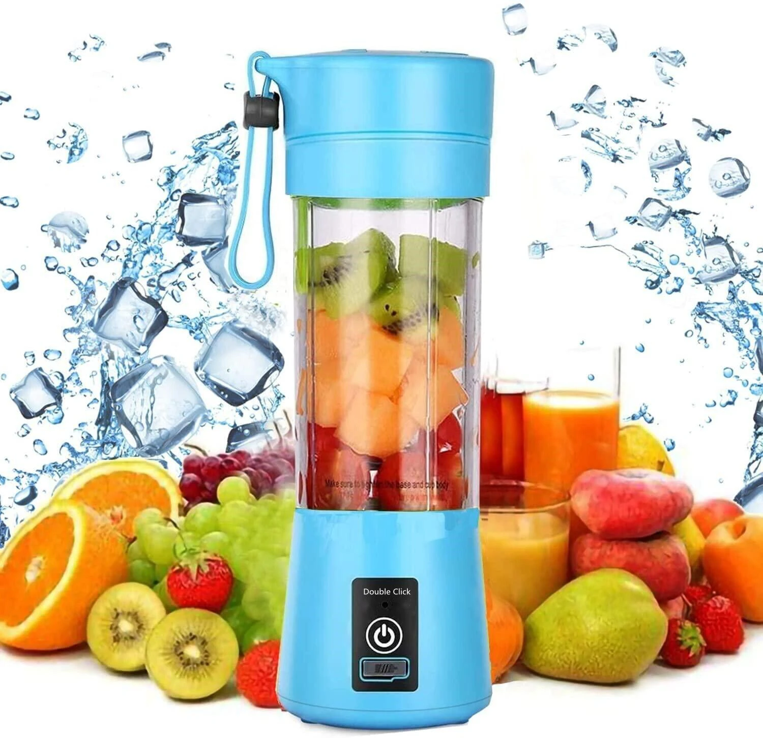 Portable Blender Juicer Cup USB Rechargeable Smoothies Mixer Fruit Machine