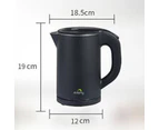 0.8L Stainless Steel Electric Kettle Black