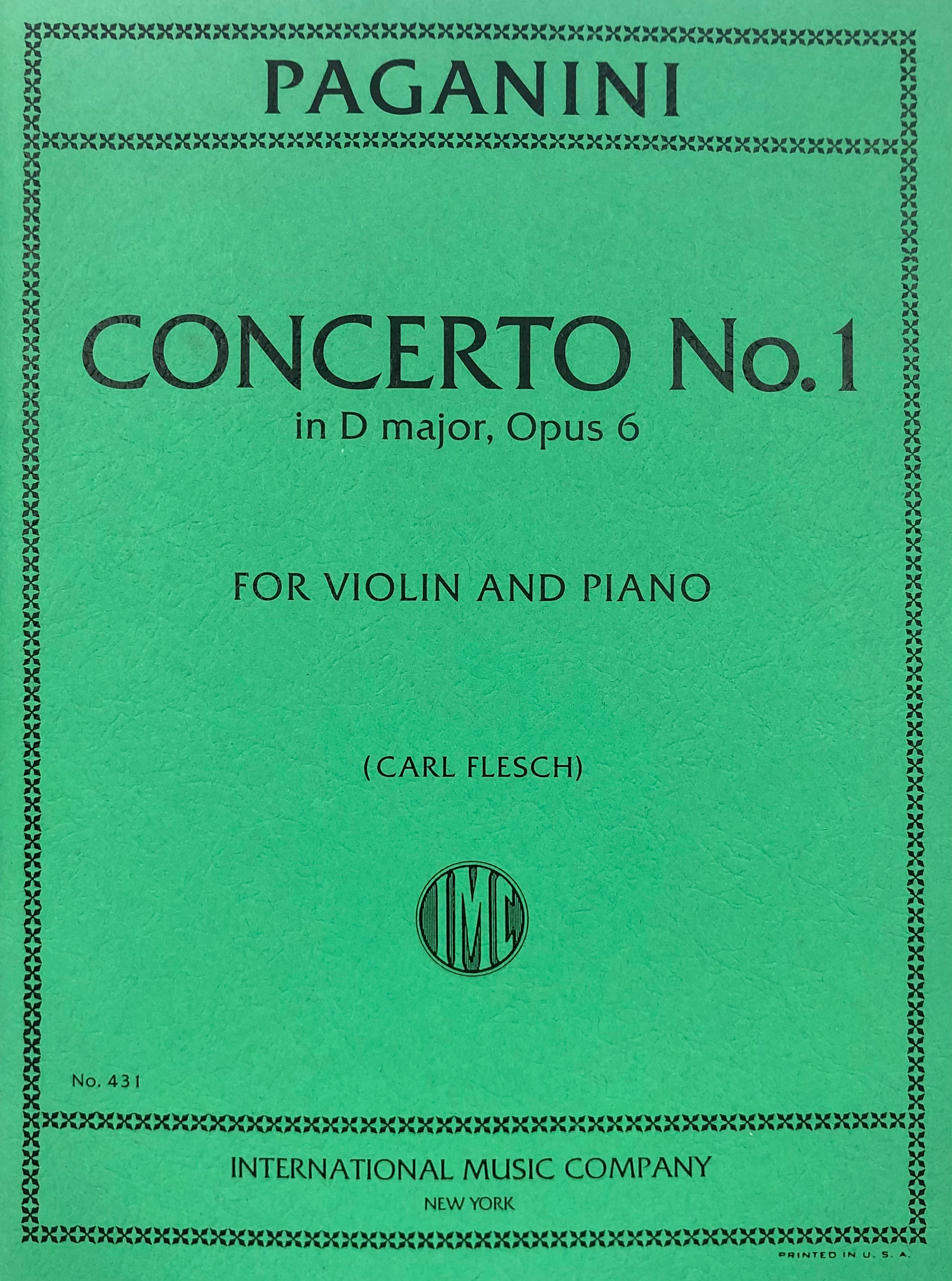 Concerto No 1 D major Op 6 Violin, Piano