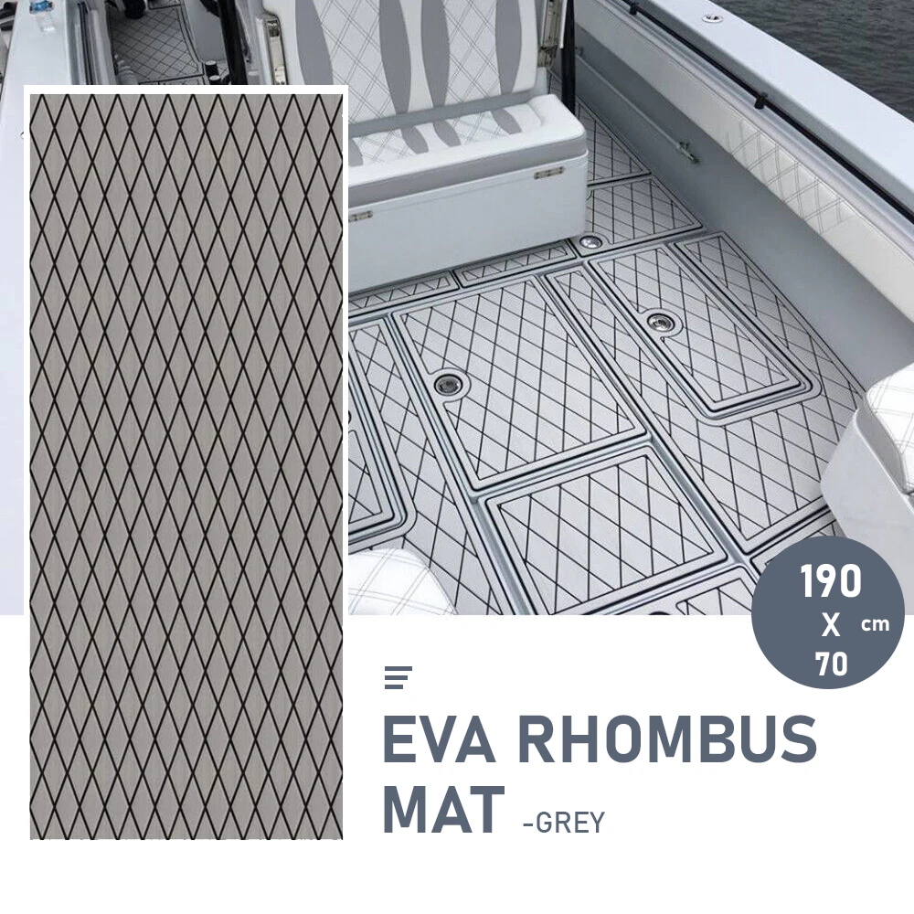 Adhesive Marine Decking Grey EVA Foam Boat Flooring Teak Rhombus Non-slip