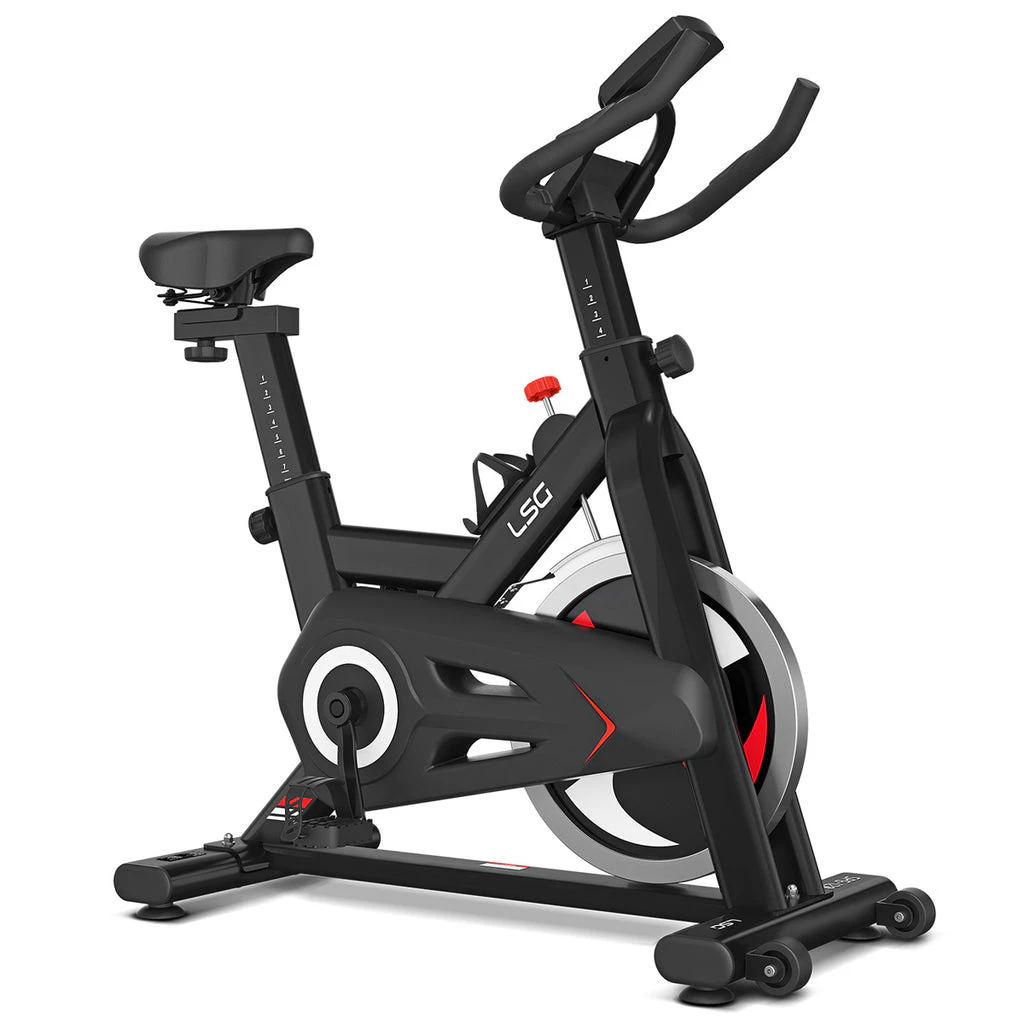 LSG Fitness SPG-120 Spin Bike Exercise Bike HIIT Cardio 12kg TrueSpin Precision Flywheel