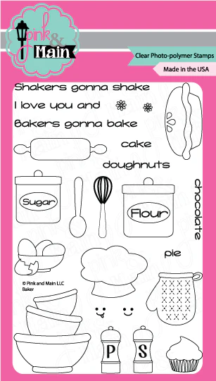 Pink & Main Clear Stamp 4x6" Baker