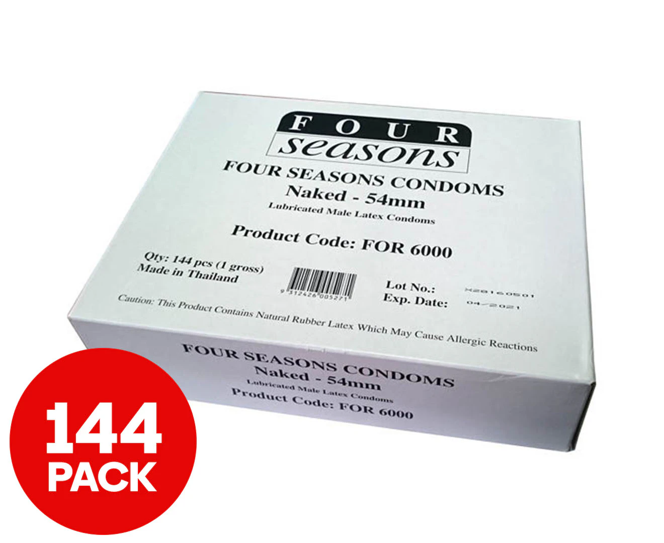 144pk Four Seasons Naked Classic Condoms