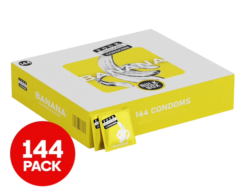 144pk Four Seasons Naked Regular Banana Flavoured Condoms