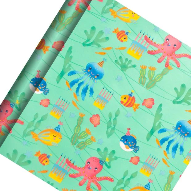 Creative Publishing by Hallmark Gift Wrap Roll - Sea Party!