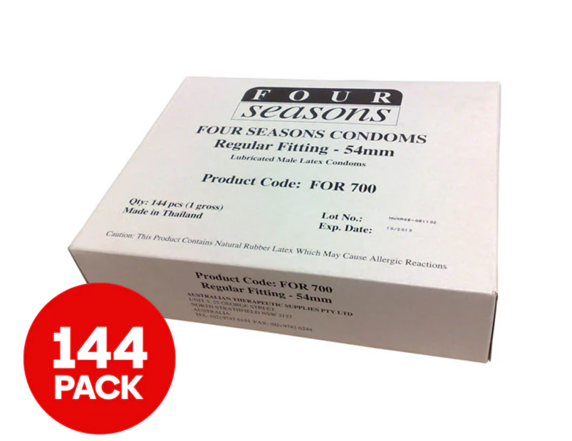 144pk Four Seasons Regular Fitting Condoms