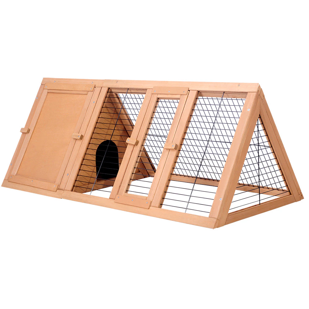 Petwiz Rabbit Hutch Chicken Coop Large Run Wooden Cage Outdoor