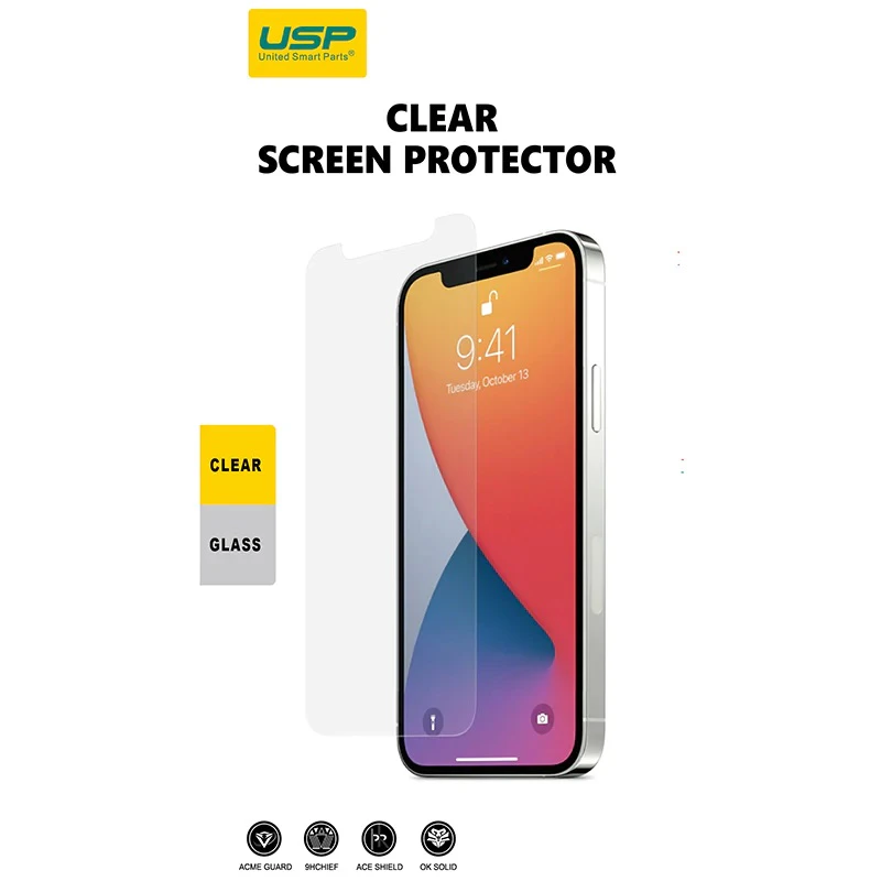 USP Apple iPhone 12 Pro MaxÂ Tempered Glass Screen Protector Clear - 9H Surface Hardness, Perfectly Fit Curves, Anti-Scratch