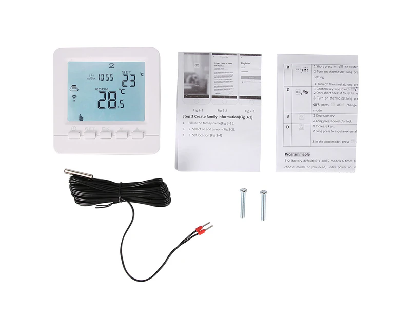 Programmable Wifi Wireless Heating Thermostat Digital Lcd Screen App Control