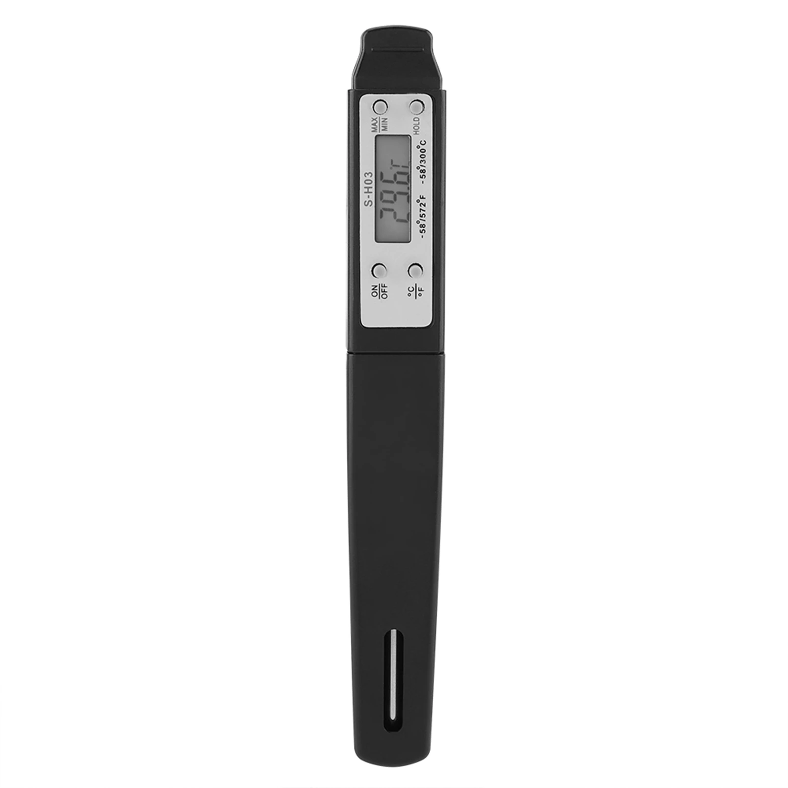 1Pc Instant Reading Digital Food Thermometer Kitchen Cooking Bbq Meat Probe(Black)