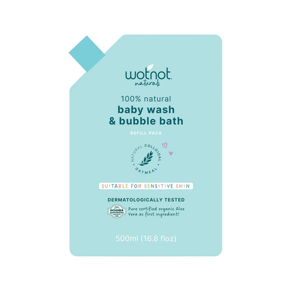 Wotnot Naturals 100% Natural Baby Wash & Bubble Bath Refill 500ml