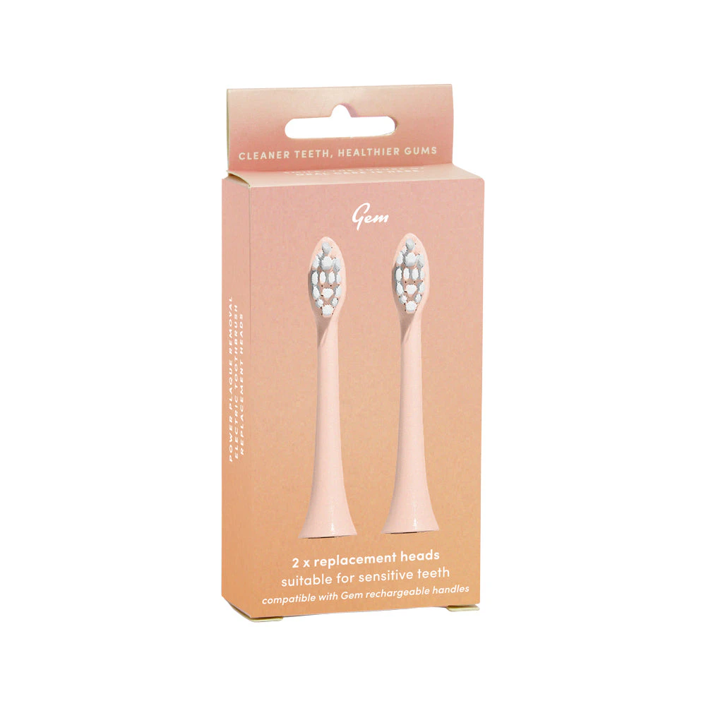 Gem Electric Toothbrush Replacement Heads Watermelon X 2 Pack